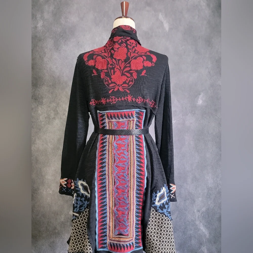 Cotton Embroidered Coat/Wrap/Jacket ☆ Boho - Picture 5 of 8